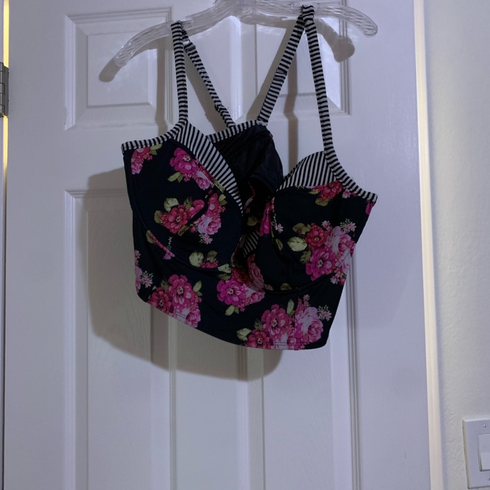 Floral Pinup Swim Binini Top